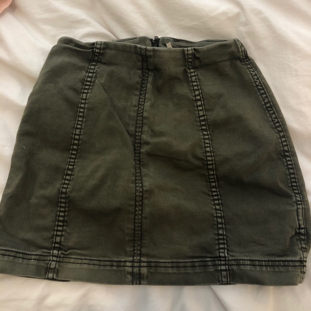 army green free people skirt size 2